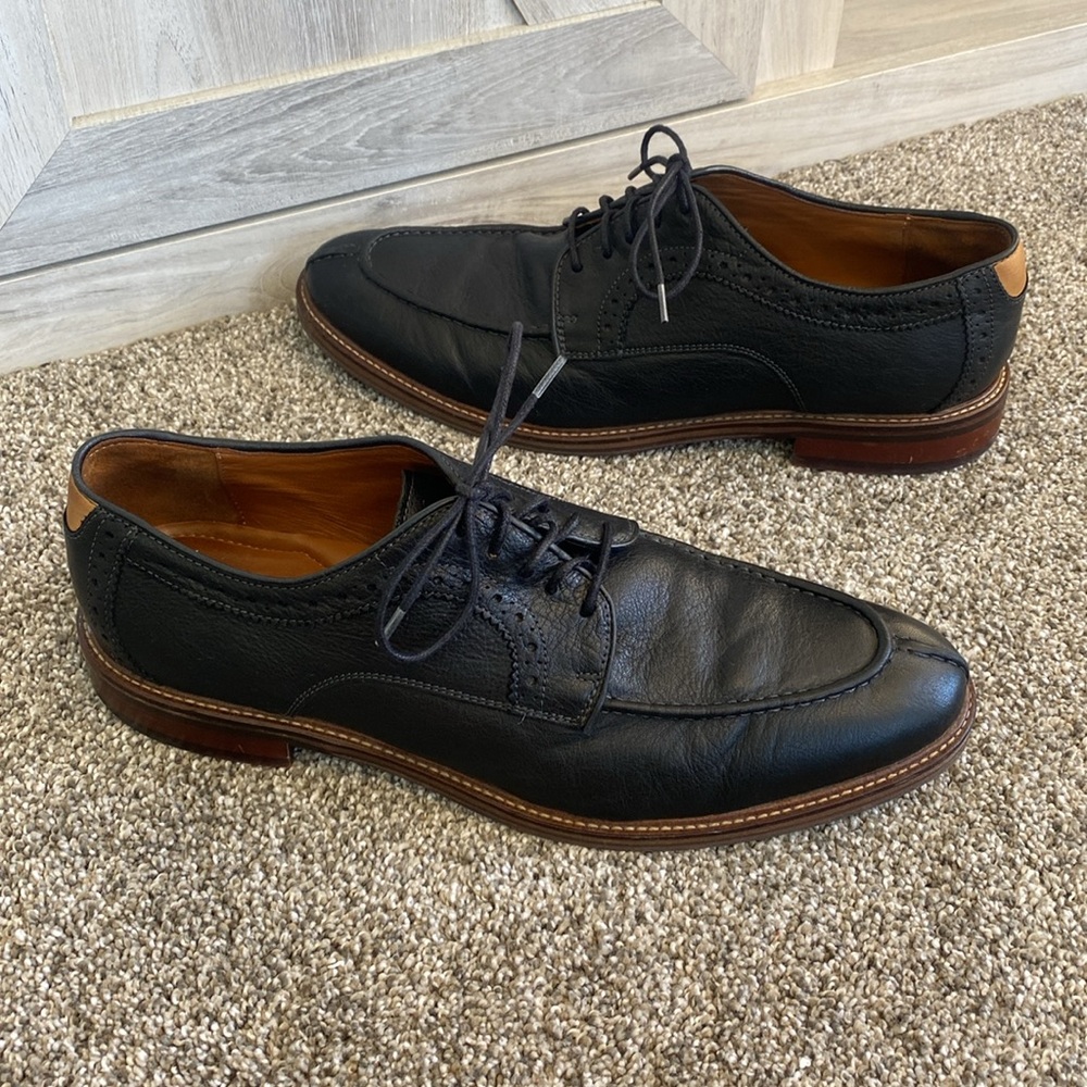 Johnston & Murphy Black Men's Warner Y-moc Lace-up Oxfords 10